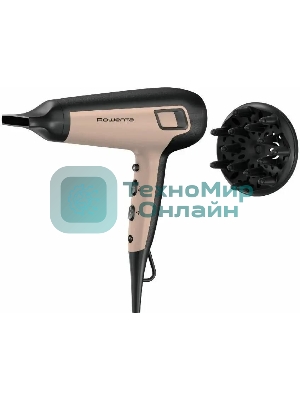 Фен Rowenta CV5E30E0 бежевый/черный, 1900 Вт, ионизация