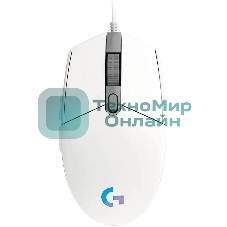 Мышь проводная Logitech G102 LIGHTSYNC белый, 8000 dpi, USB, кнопки - 6