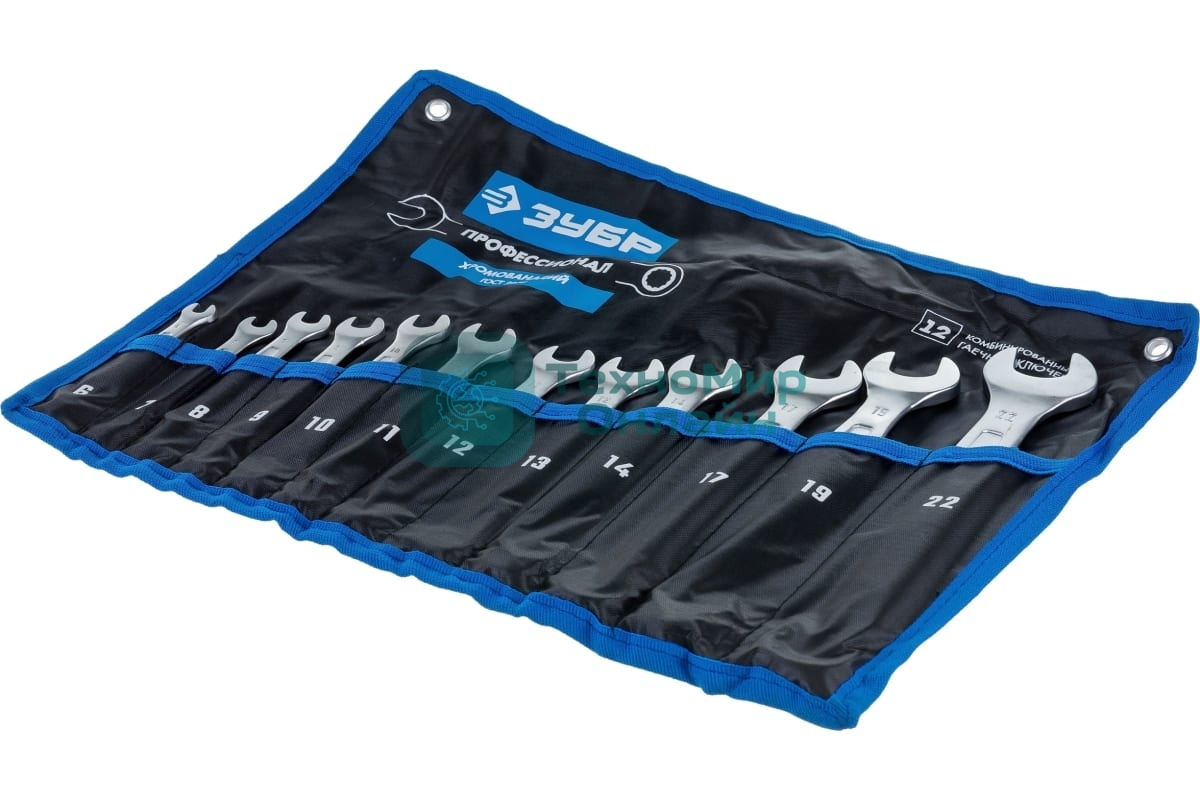 Набор комбинированных гаечных ключей 12 шт, 6 - 22 мм, Зубр