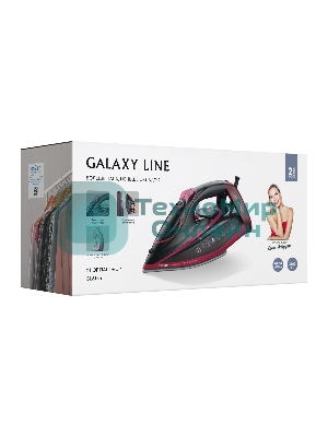 Утюг Galaxy GL 6133 черный/розовым, 3200 Вт, 80 г/мин, 240 г/мин, 320 мл