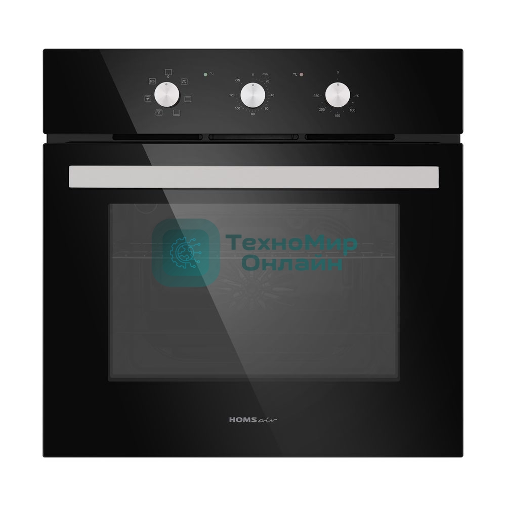Духовой шкаф электрический встраиваемый HOMSair OEF657BK черный