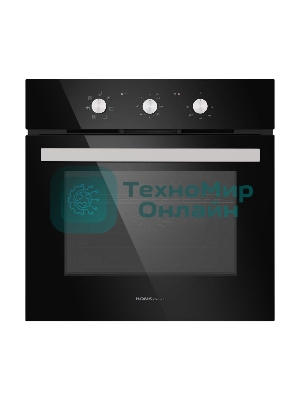 Духовой шкаф электрический встраиваемый HOMSair OEF657BK черный