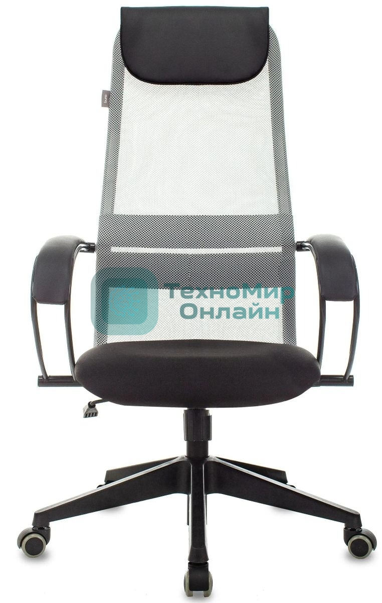 Кресло Бюрократ CH-607 TW-02 светло-серый, сетка, подголовник
