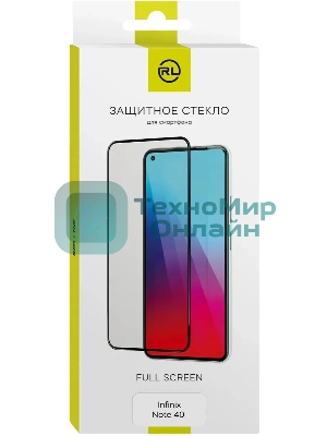 Защитное стекло для экрана Redline черный для Infinix Note 40 2.5D 1шт. (УТ000038580)