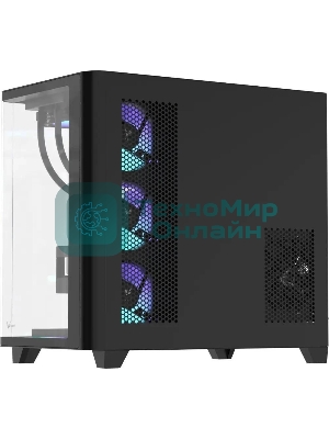 Компьютерный корпус AeroCool/Formula Crystal U2 Floe черный без БП ATX 1xUSB 2.0 1xUSB 3.0 1xUSB3.1 audio bott PSU