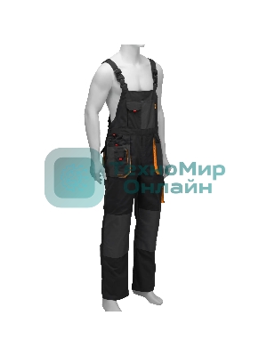 Полукомбинезон профессиональный рабочий Denzel 65% полиэстер 35% хлопок, XL