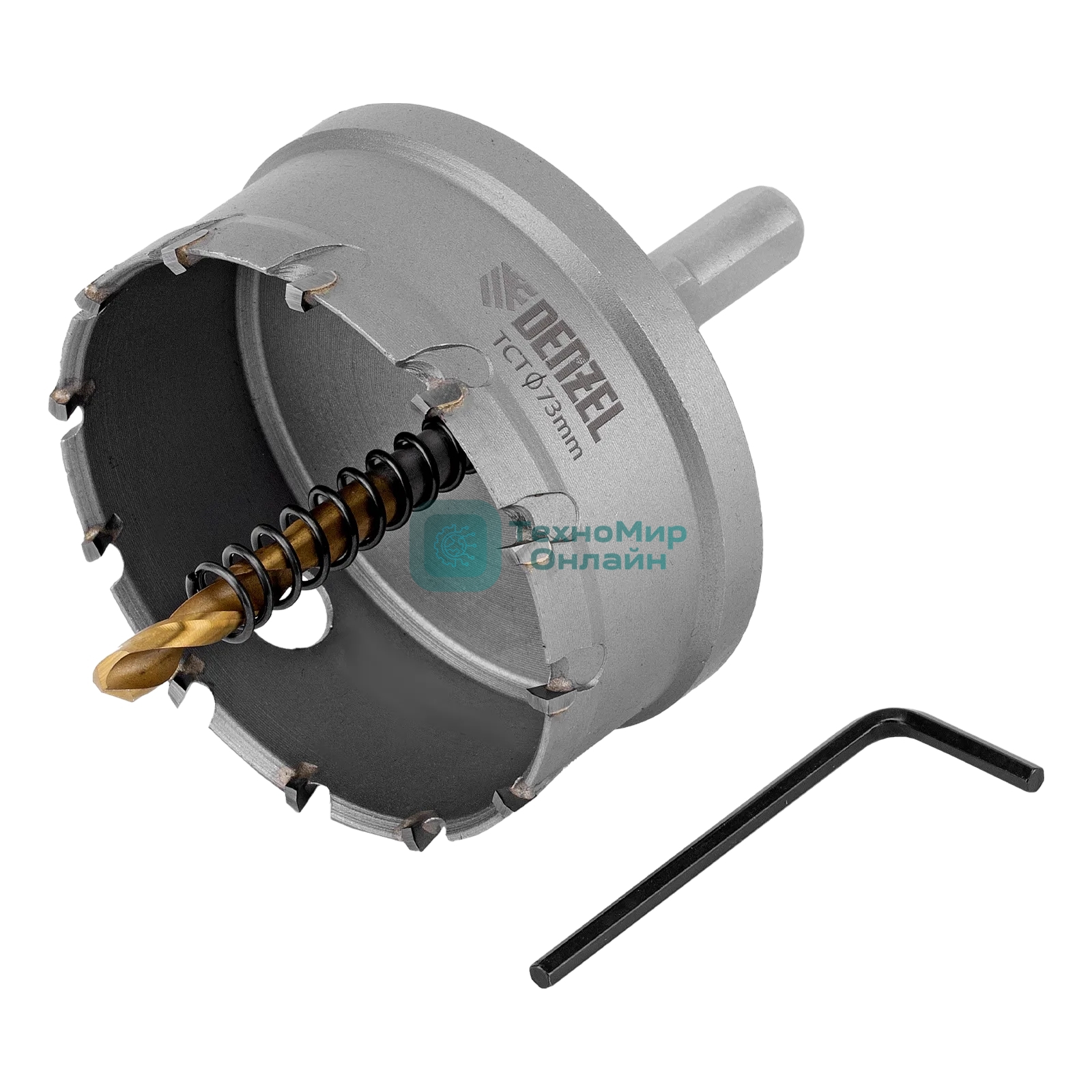 Коронка по металлу Denzel твердосплавная, 73 мм