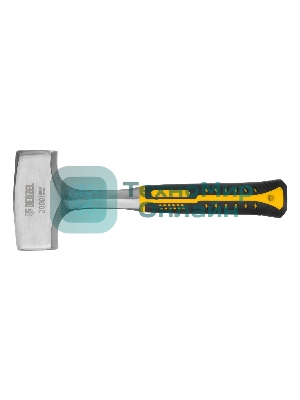 Кувалда Denzel 2 кг, цельнометаллическая, двухкомпонентная рукоятка