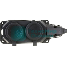 Колодка каучуковая ЭРА с/з 2 гн 16A IP44 черная (12/120/720)