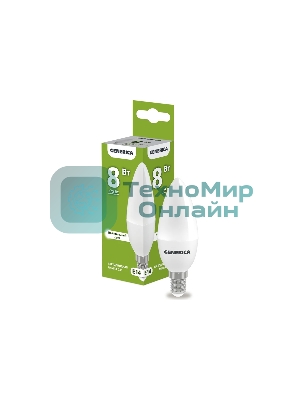 Лампа cветодиодная LED IEK LL-C35-08-230-40-E14-G C35 свеча 8Вт 230В 4000К E14 GENERICA