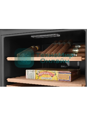 Винный шкаф-хьюмидор ZÜGEL ZTH80DX черный, 70 л, 2 отсека, 8 бут.