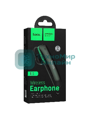 Моногарнитура Hoco E1 черный, внутриканальная (моно), Bluetooth, индикатор заряда, до 4 ч
