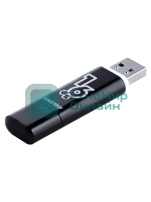 Флешка USB Smartbuy Glossy series Black (SB16GbGS-K), 16Gb, USB 2.0, R/W 25/15, черный