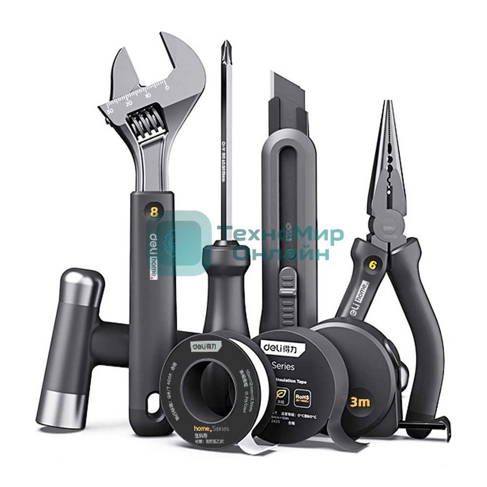 Набор ручного инструмента Home Series Deli HT0008 8 предметов