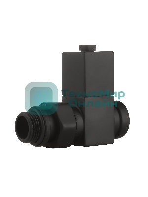 Набор дизайн-вентилей CUBE, прямой черный 1/2