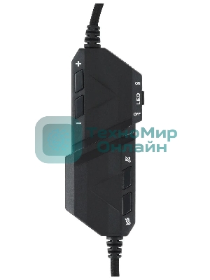 Гарнитура Acer AHW120 чёрный, проводная, USB, подсветка