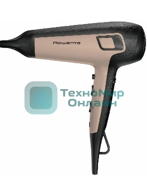 Фен Rowenta CV5E30E0 бежевый/черный, 1900 Вт, ионизация