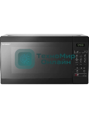 Микроволновая печь Sharp R-6800RK черный, 20 л, 800 Вт, переключатели - сенсор