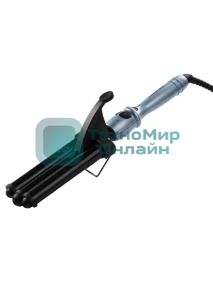 Щипцы для завивки волос Galaxy Line GL 4666 черный/голубой, 22 мм, 200 °C, 10 режимов