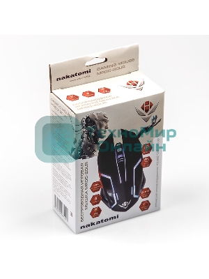 Мышь беспроводная Nakatomi MROG-20UR черный, 2400 dpi, радиоканал, USB, кнопки - 6