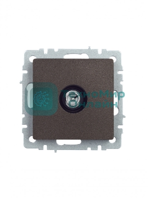 Розетка телевизионная проходная IEK BRITE РТВ10-0-БрТБ темная бронза