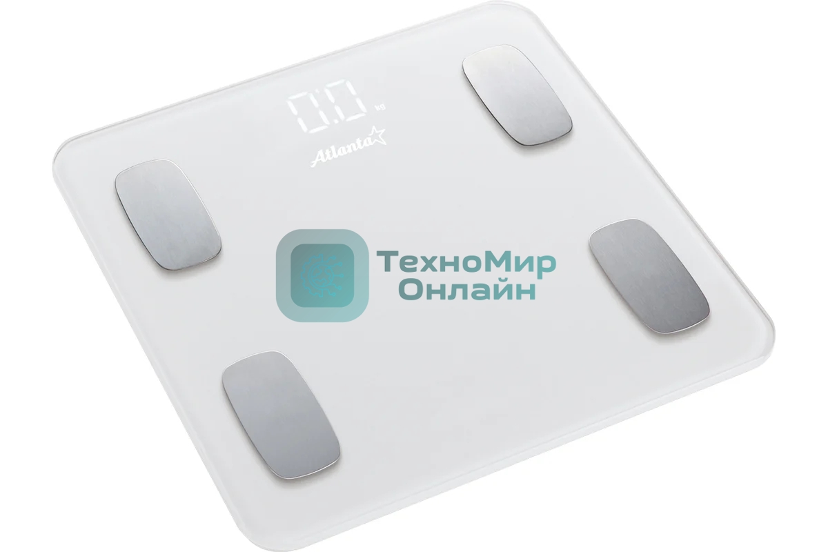 Весы напольные электронные Atlanta ATH-6163 (белый)