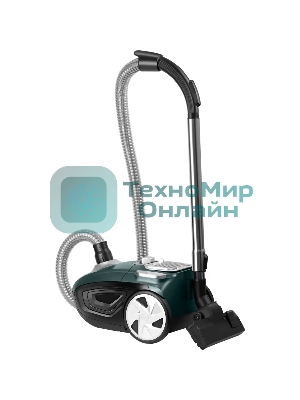 Пылесос Aresa AR-2403 зеленый/черный, 380/1800 Вт, уборка сухая, пылесборник мешок 3,5 л