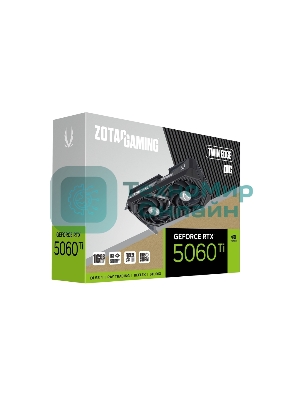Видеокарта Zotac PCI-E 5.0 RTX 5060TI 16GB TWIN EDGE OC NVIDIA GeForce RTX 5060TI 16Gb 128bit GDDR7 2602/28000 HDMIx1 DPx3 HDCP Ret