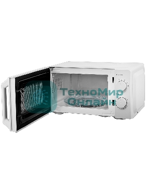 Микроволновая печь Brayer BR2507 белый, 20 л, 700 Вт, переключатели - поворотный механизм
