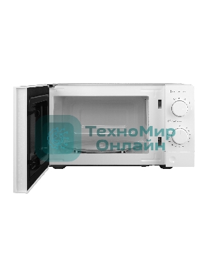 Микроволновая печь WILLMARK WMO-202MW белый, 20 л, 700 Вт, переключатели - поворотный механизм
