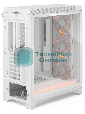 Корпус Fractal Design Meshify 3 XL White Ambience Pro RGB TG Clear Tint, Midi-Tower, белый, 3 x 140 мм
