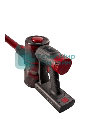 Пылесос вертикальный Bufett MVC 387A черный/красный, питание от аккумулятора, 250 Вт, уборка сухая, пылесборник 0.6 л