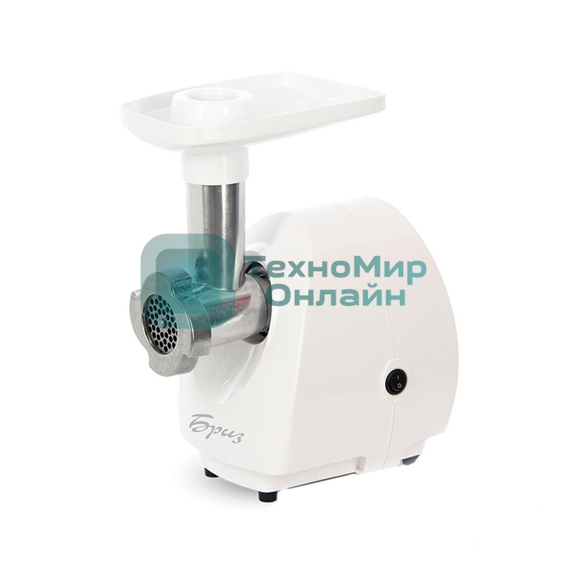 Мясорубка электрическая Аксион Бриз М21.23 белый, 1000 Вт, 1.3 кг/мин, защита от перегрузки, насадки - 5
