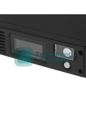 Источник бесперебойного питания CyberPower PR1000ELCDRT1U/1000 ВА/800 Вт/USB/RS-232/EPO/SNMPslot/6 x IEC 320 C13 (компьютерная)