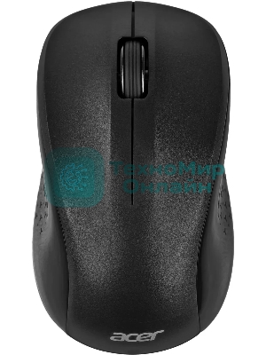 Мышь беспроводная Acer OMR302 черный, 1200 dpi, радиоканал, USB, кнопки - 3