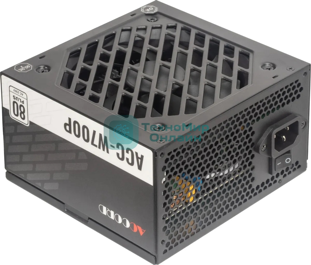 Блок питания Accord ACC-W700P, 700Вт, 80 PLUS WHITE, 120мм, черный