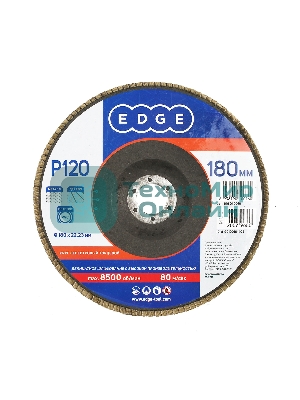 Круг лепестковый торцевой Edge by Patriot 180 ммx22,23 ммxP120