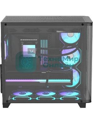 Компьютерный корпус AeroCool/Formula Crystal U2 Floe черный без БП ATX 1xUSB 2.0 1xUSB 3.0 1xUSB3.1 audio bott PSU