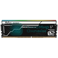 Оперативная память Netac Shadow II RGB, DDR5, 32GB (2x16GB), 7600 MHz, CL36, с радиатором, чёрный, RGB