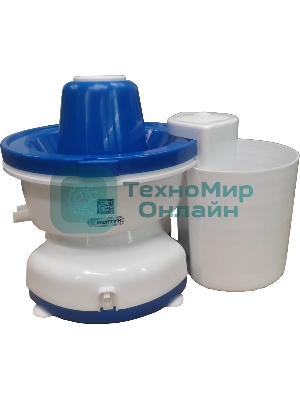 Соковыжималка Нептун КАЖИ.332215.001-09 белый/синий, центробежная, 320 Вт, 500 мл, механическое