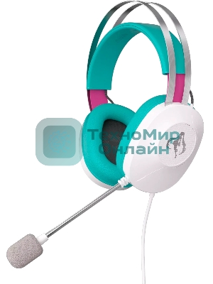 Гарнитура ASUS TUF Gaming H1 Gen II MIKU Edition белый/голубой, проводная, подсветка, совместимость с PS5