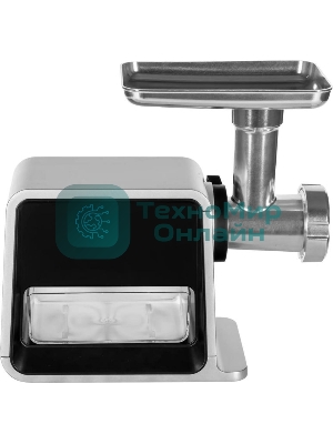 Мясорубка электрическая Hiberg MG 880 B черно-серый, 2000 Вт, 2.0 кг/мин, реверс, защита от перегрузки, насадки - 5