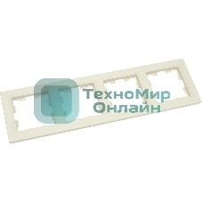 Рамка 4-местная IEK BRITE РУ-4-БрКр бежевый