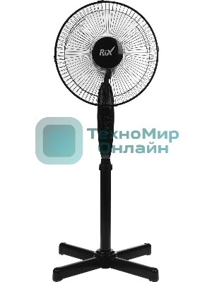 Вентилятор бытовой напольный Rix RSF-3000B, черный