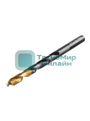 Сверло по металлу Denzel 7 мм, HSS-Tin, Golden Tip, 10 шт.