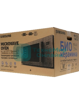 Микроволновая печь Samsung MS23T5018AK/BW черный, 23 л, 800 Вт, переключатели - сенсор
