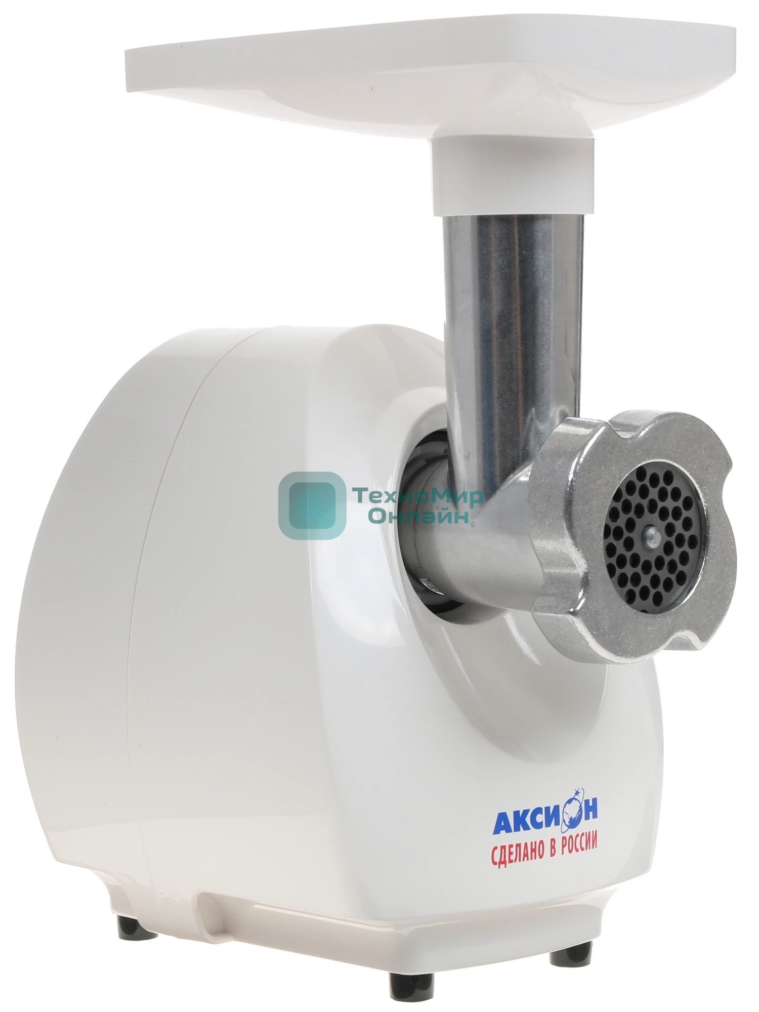 Мясорубка электрическая Аксион М25.02 белый, 1500 Вт, 1.7 кг/мин, защита от перегрузки, насадки - 7