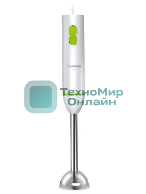 Блендер погружной Starwind SBP1113 750 Вт, белый/зеленый