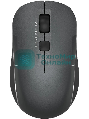 Мышь беспроводная A4Tech Fstyler FB26CS Air2 серый/черный, 2000 dpi, радиоканал, Bluetooth, USB, кнопки - 4