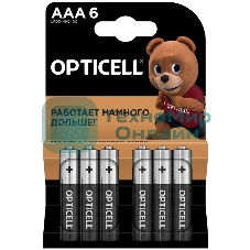 Элемент питания алкалиновый AAA/LR03 (блист. 6шт) Basic Opticell 5051007
